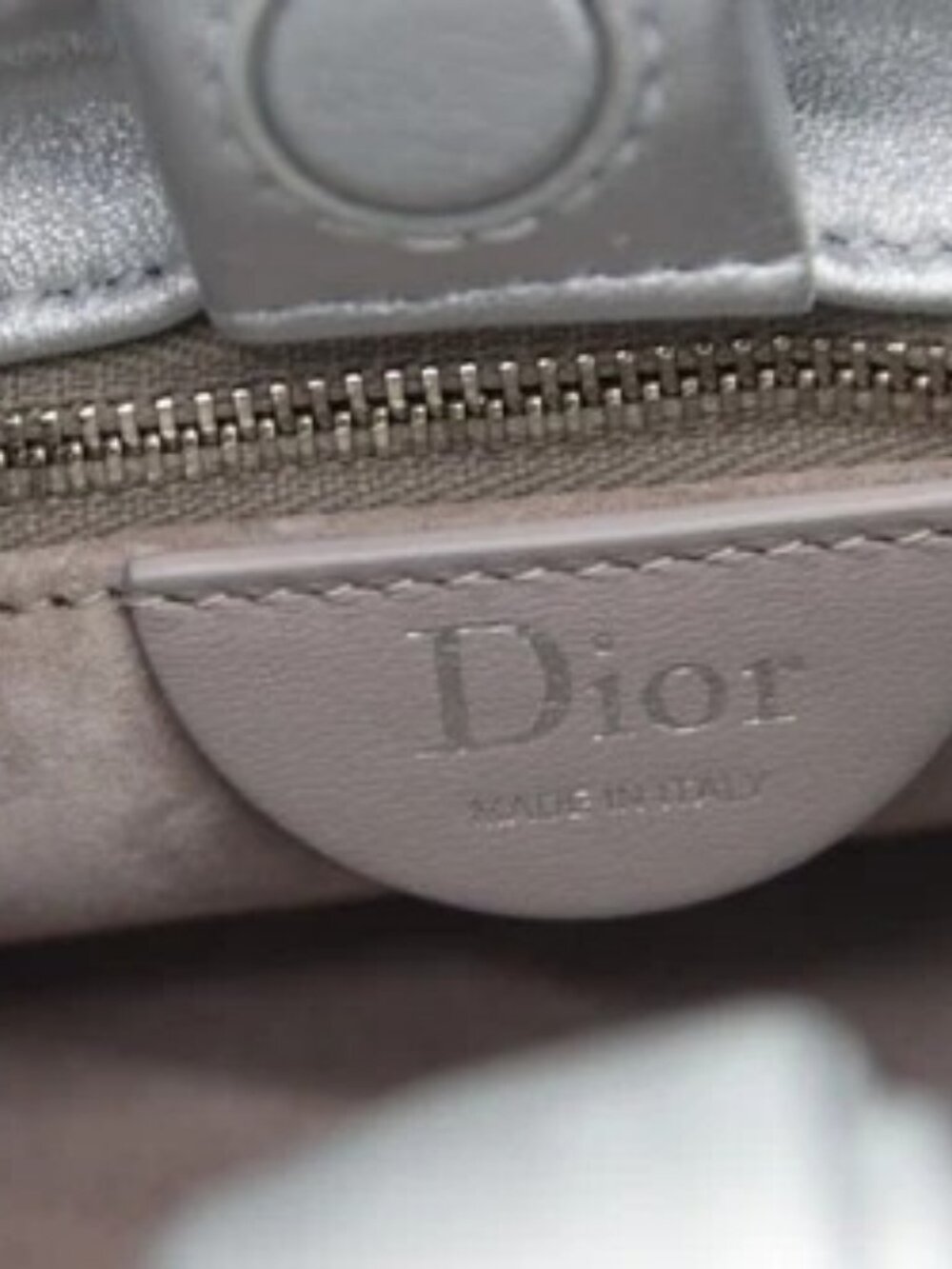 Dior or Small Dior Bow Bag Laminated Lambskin - Silver - Picture 15 of 16